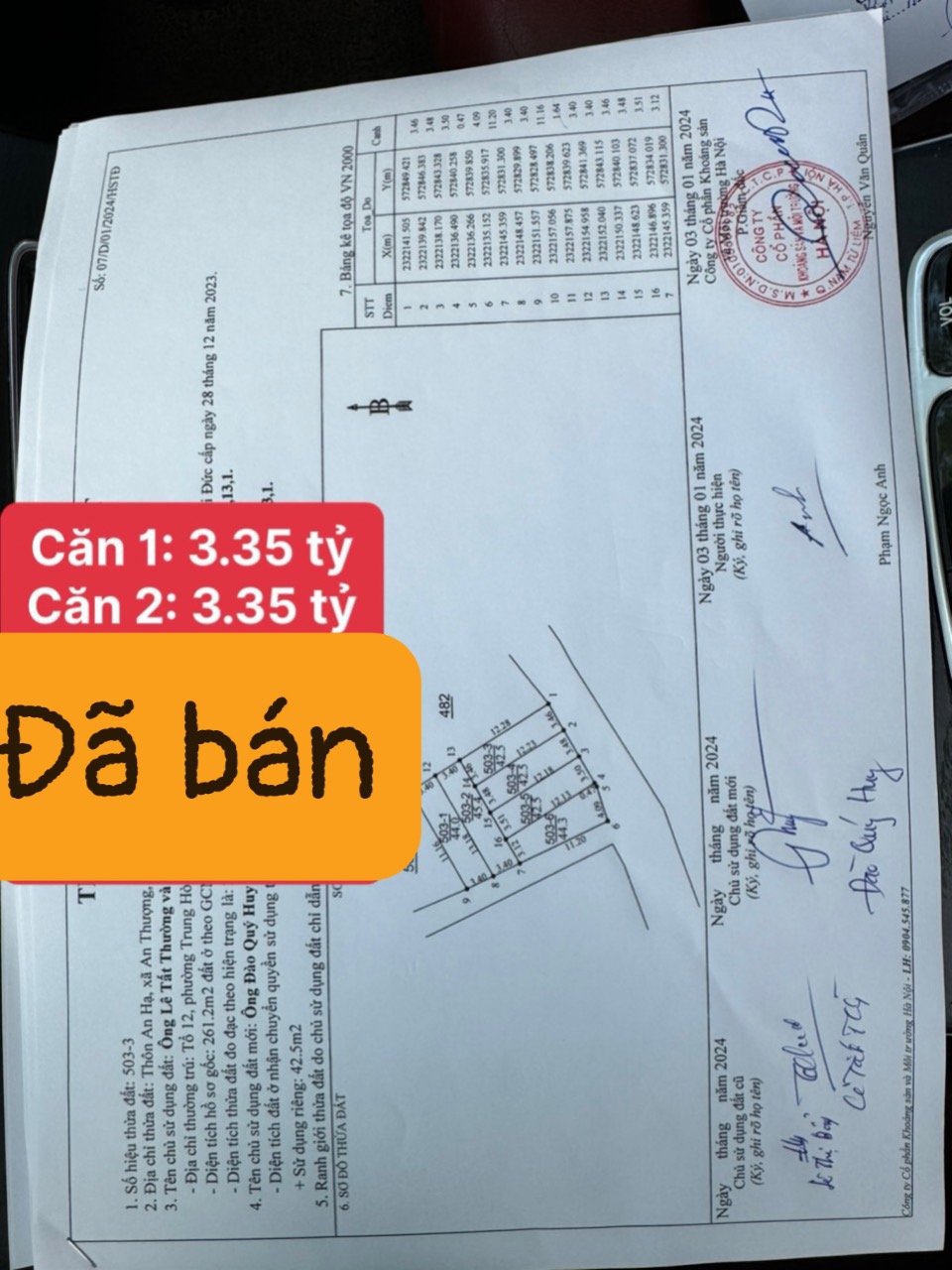 Cụm 5 căn diện tích rộng, đường thông ô tô tại An Thượng, An Hạ, Hoài Đức.